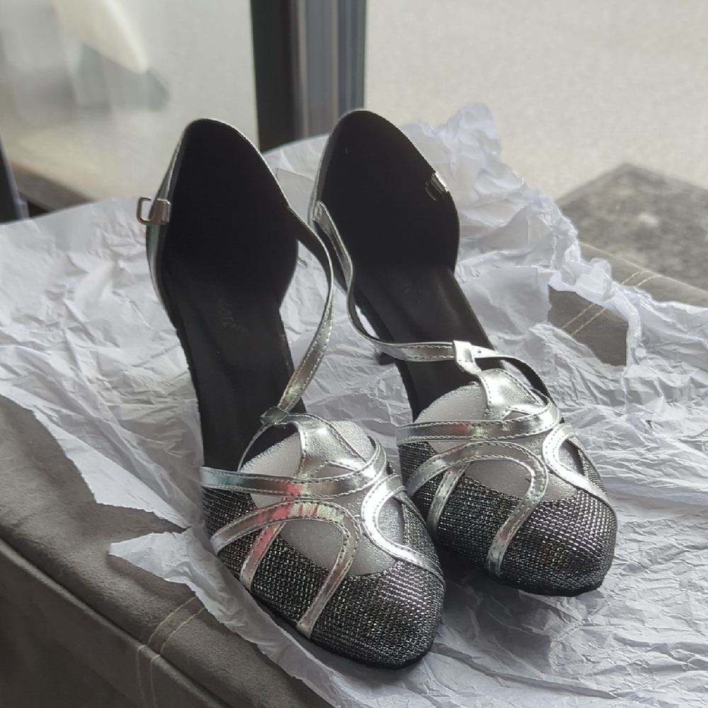 Elegant Silver Women's Heels